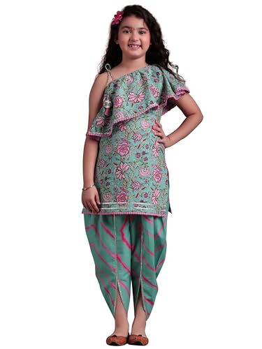 Libas GirlS Cotton Kurta Set (90046K_Green