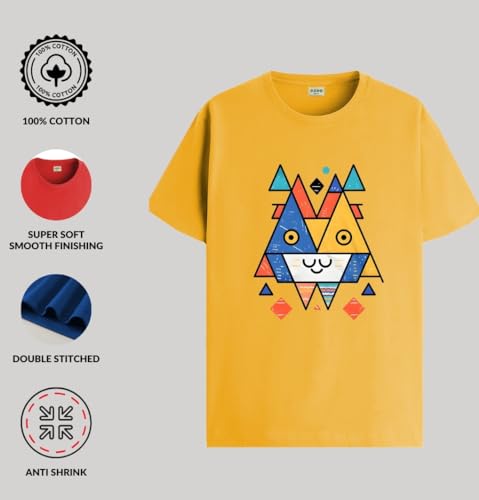 ADRO T Shirts for Boys & Girls || Creative Abstract Printed T-Shirt || Ages 3-14 || 100% Cotton Round Neck Tshirt for Boys & Gir