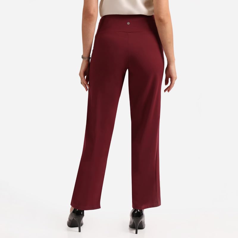 BlissClub Ultimate Wide Lite for Women Above 55 ft Tall | High Waist Trousers and Formal Pants for Office wear | Comfortable fi
