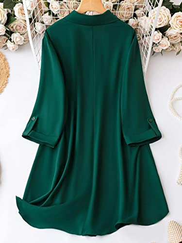Leriya Fashion Rayon Women Above The Knee Western Dress (LF-WD1099&WD1143_Green&Orange