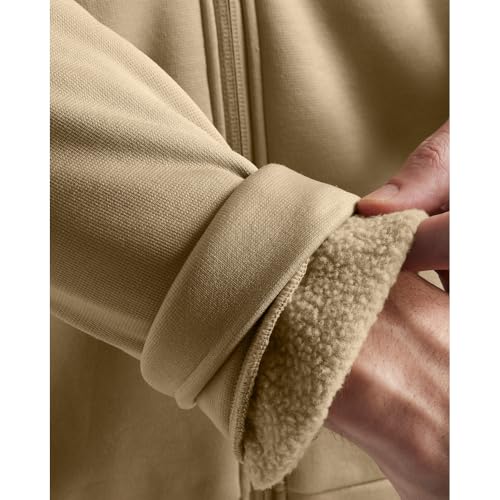 Under Armour Men's ArmourFleece Full Zip Hoodie, (299) City Khaki / / Black, Medium