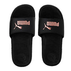 PUMA Women's COOL CAT 2.0 Slide Sandals, Puma Black-Rose Gold, 9