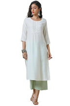 Soch Women'S Viscose Blend Regular Kurta (Ewa4Ku60783A_Off White