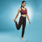 Blissclub Women Groove-in Cotton Mid Rise Skinny Leggings | High-Waist | Ankle Length | Adjustable Inner Drawcord | 2 Deep Side