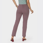 BlissClub Women Ultimate Straight Pants| Pintuck Design | No-Dig Waistband | Trousers for Women | 2 Zippered Pockets