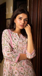 FABNEX Cotton Blend Kurta Set For Women | Women Kurta | Women Kurta Sets Kurtis | Women Kurta Pant Set | Women Kurta Pant Set Wo