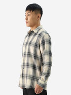 The Souled Store Plaid: Waffle Black Men And Boys Long Sleeve Collared Neck Button Front Regular Fit Cotton Shirts