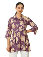 Libas WomenS Viscose Rayon Floral A-Line Kurtis (29669_Multicolour_M)