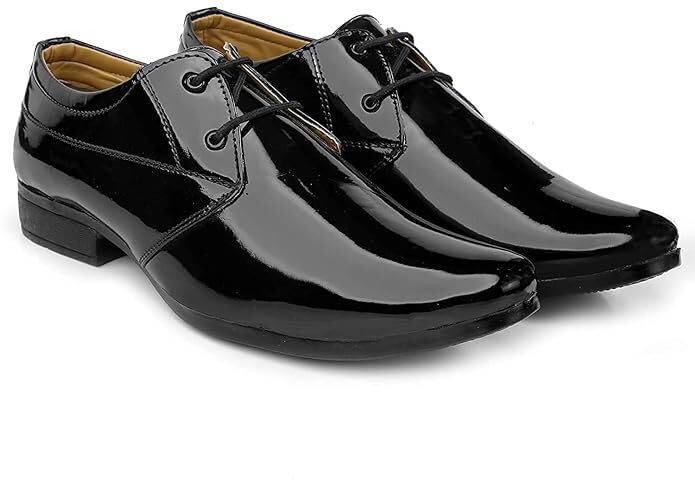 Men Synthetic Leather Formal Derby LUPV01 Black Shoes 6 6