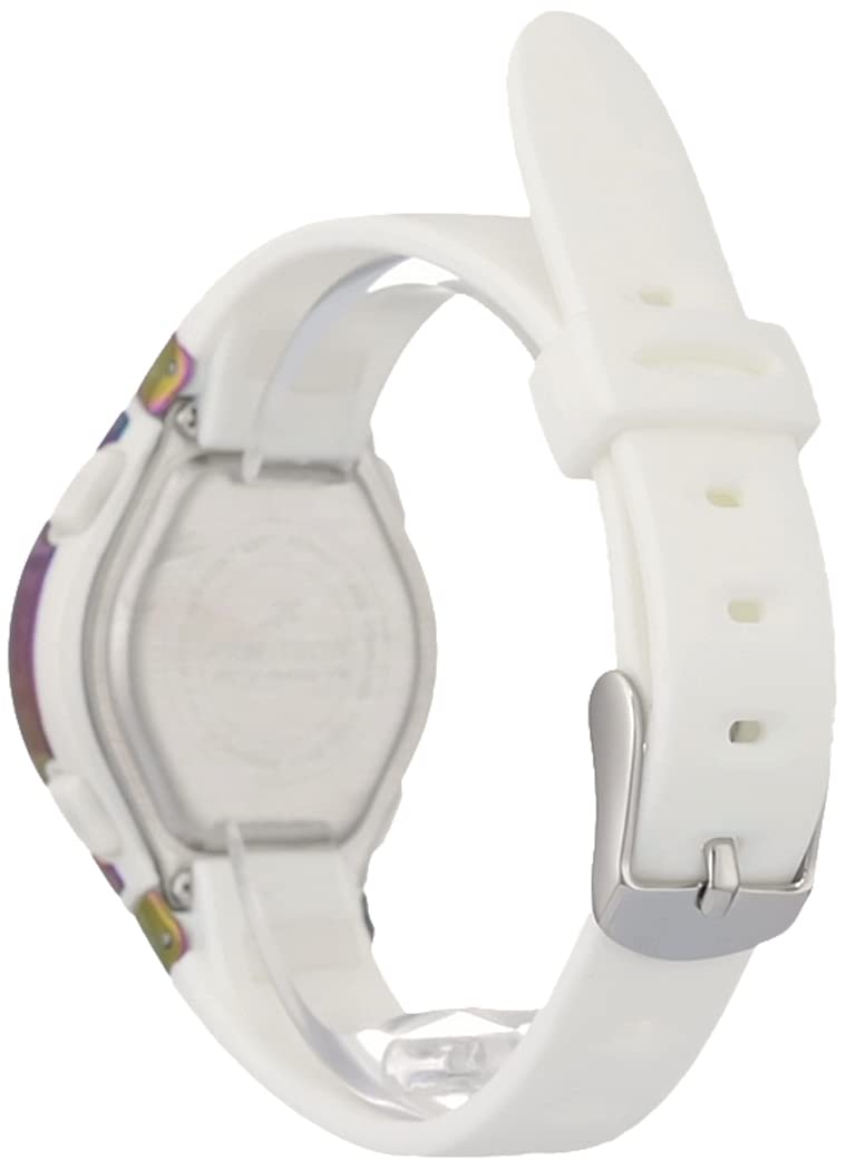 Armitron Sport Women's Digital Chronograph Resin Strap Watch, 45/7012, White/Iridescent Rainbow