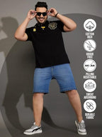 Bigbanana Plus Size MenS Regular Fit Washed Shorts