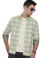 The Indian Garage Co Mens Slim Fit Checked Long Sleeves Shirt