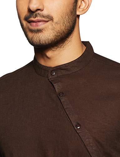 The Indian Garage Co Men'S Cotton Kurta (K863L42_Brown_Xl-44)