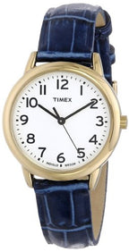 Timex Women   s T2N954 South Street Blue Croco Pattern Leather Strap Watch