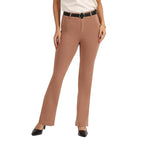 BlissClub AM:PM Air Flare Trousers Cotton for Women Above 55 ft Tall | Bootcut Trousers and Formal Pants for Women Office wear 