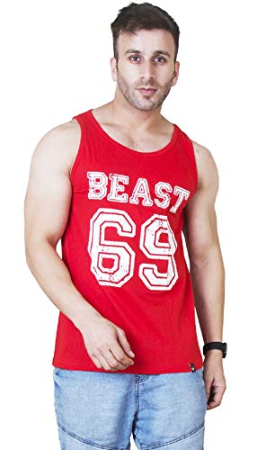 Veirdo Printed Sleeveless Round Neck Men's Cotton T-Shirt/Vest