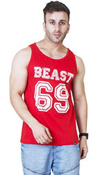 Veirdo Men's Round Neck Sleeveless Cotton Short Sleeve T-Shirt
