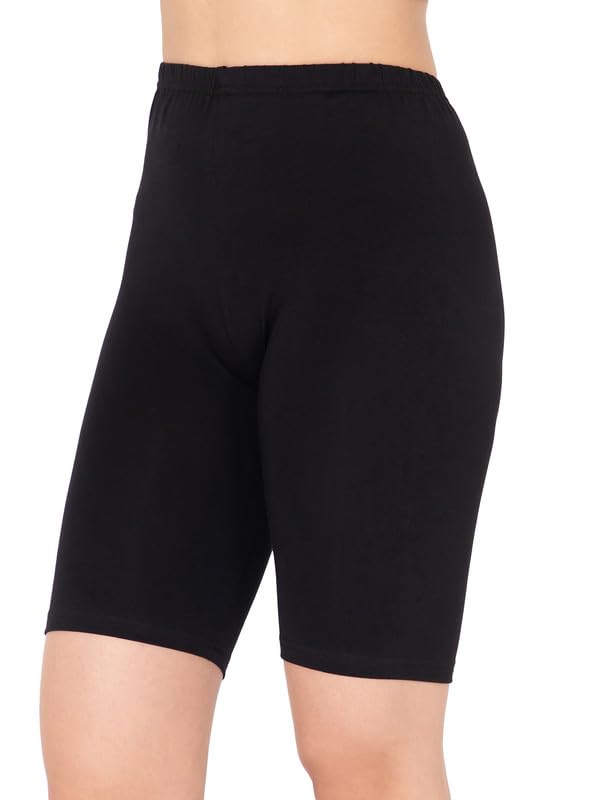 Clovia WomenS Cotton Spandex Medium Waist Outer Elastic Cycling Shorts
