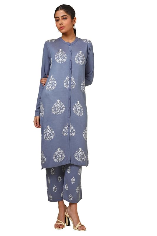 Soch Women Acrylic Woven Design Winter Kurta Set