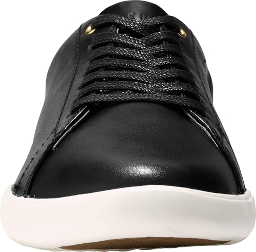 Cole Haan Women's Grand Crosscourt Ii Sneaker, BLK LTHR/White, 8 Wide