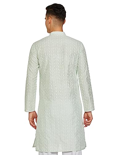 Be Active MenS Traditional Embroidered Lucknowi Full Sleeves Kurta || Cotton Kurta For Men || Men Kurta For Wedding || Kurta Fo