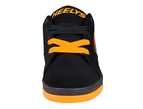 Heelys Kids Propel Skate Shoe, Black/Orange, 4 M US Big Kid