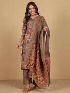 Varanga Women Ethnic Floral Printed Kurta WihTrouser & Dupatta