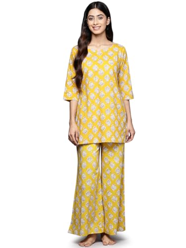 Libas Womens Printed Cotton Night Suit Set For Women