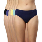 Enamor Cotton Hipster Panties for Women Pack of 6, Full Coverage, Grip Fit with Antimicrobial & Stain Release Technology-CH03-As