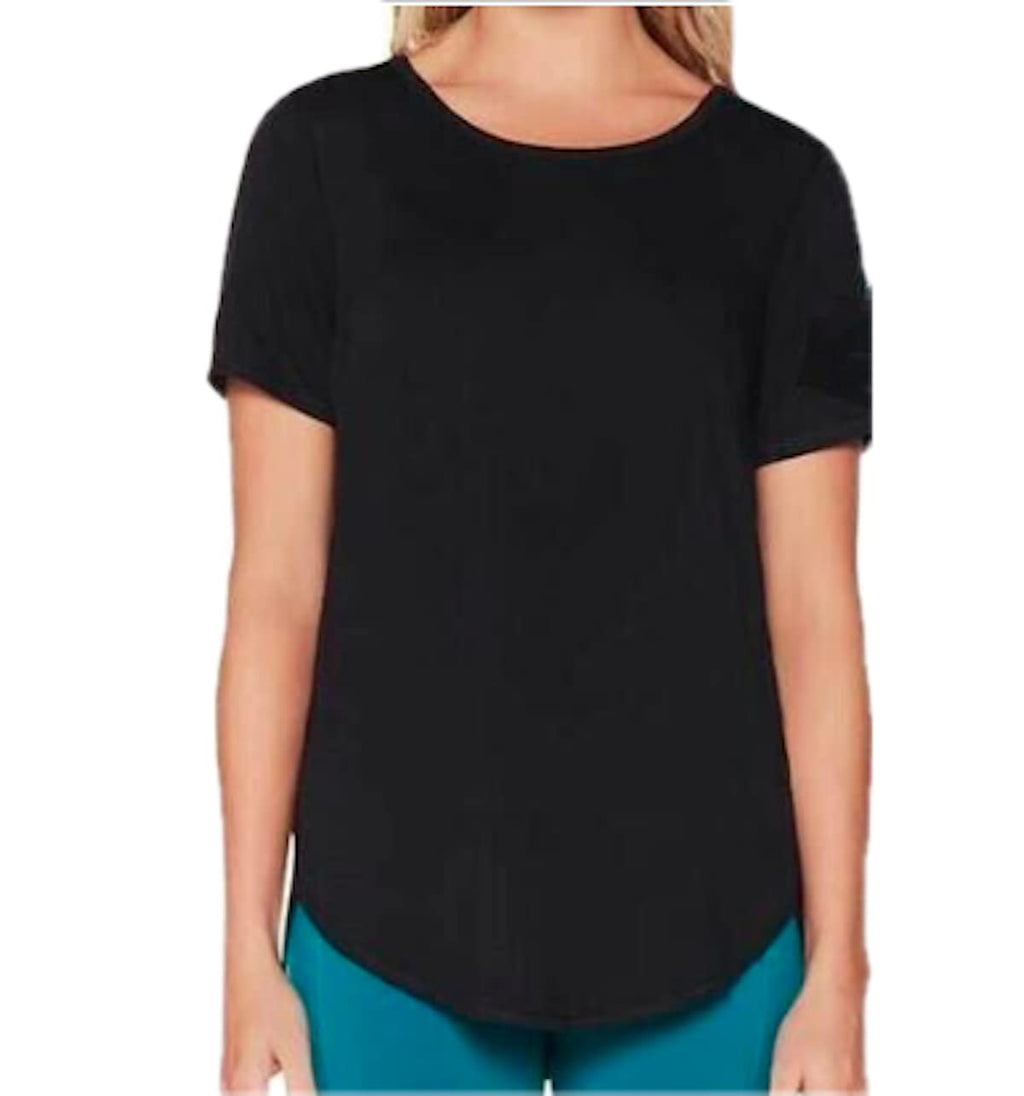 Skechers Gowalk Women's Short Sleeve Tunic Tee (as1, Alpha, l, Regular, Regular, Black, Large)