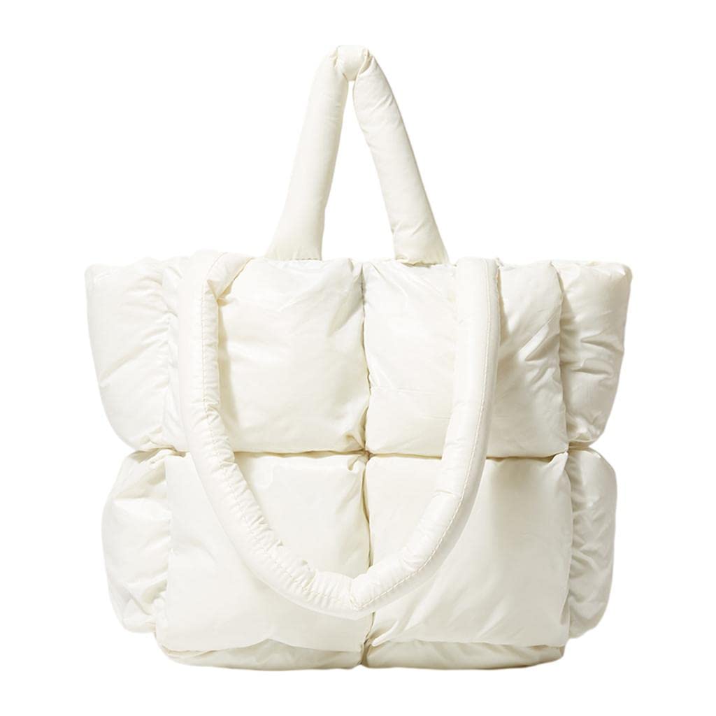 Enakshi Winter Padded Shoulder Bag Handbag Tote Women Wallet 36X28X12.5Cm White|Clothing, Shoes & Accessories | Womens Handbags 