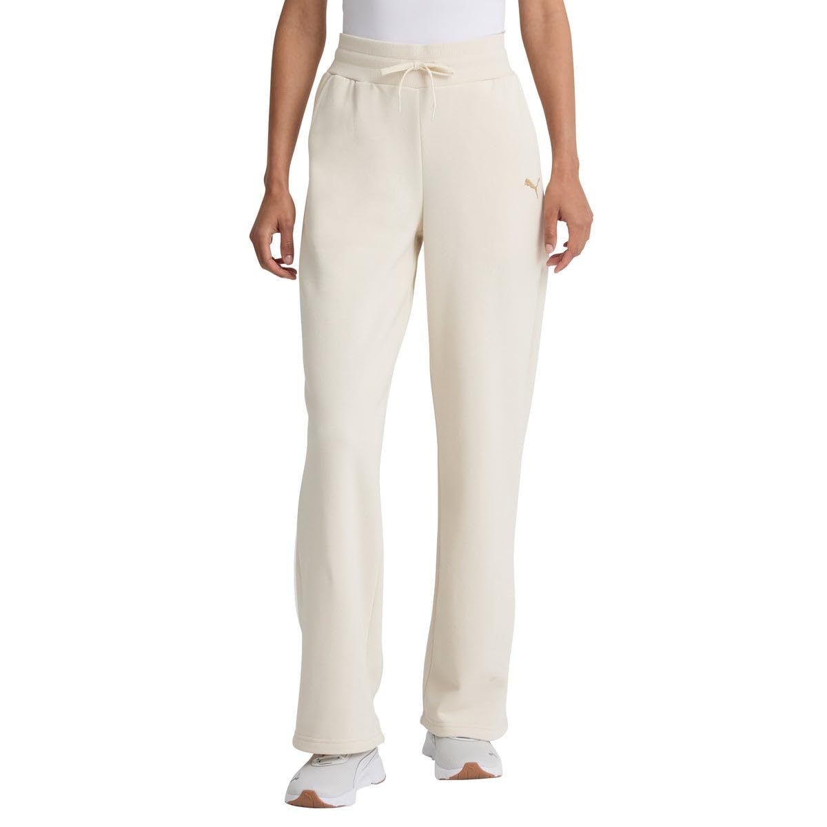 PUMA Women's Fleece Sweat Pants for Women's Straight Legs Winter Sweatpants (Tan, XL)