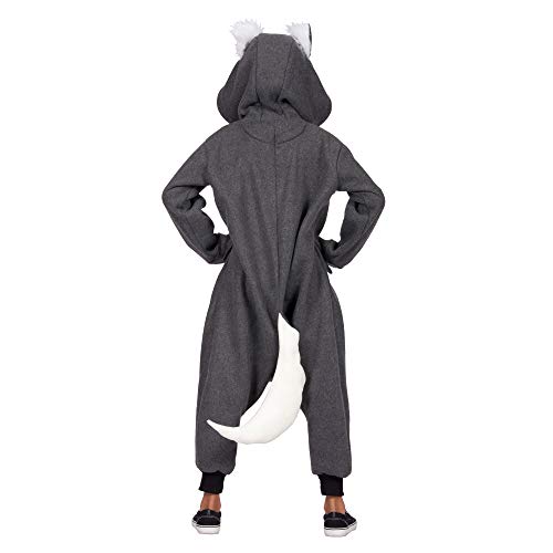 RG Costumes Girl 40532-L Smoochi The Squirrel Hoodie Costume, Gray/White, Large