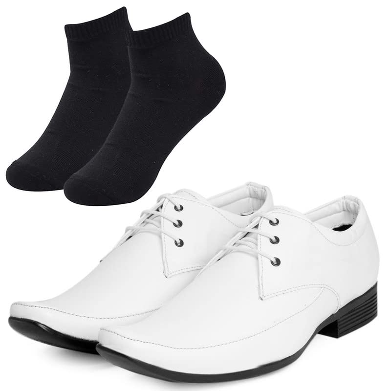 Vitoria Fashionable l Men Black Red Formal Shoes with Black Socks/6 6