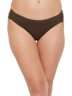 Clovia WomenS Cotton Medium Waist Outer Elastic Bikini Panty (Pn3510A06_Brown_M)