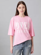 KOTTY Womens Cotton Blend Printed Oversized T-Shirts
