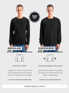Bewakoof Official Naruto Merchandise Naruto Mens Graphic Print Oversized Fit Full Sleeve Round Neck Cotton Jersey Acid Wash T-S