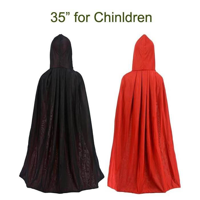 Gardeningwill Double Face 55 Red Black Hooded Halloween Easter Christmas Cloak Goth Vampire Priate Cape