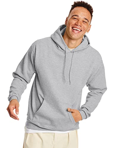 Hanes Men's Pullover EcoSmart Hooded Sweatshirt, ash, 5X Large
