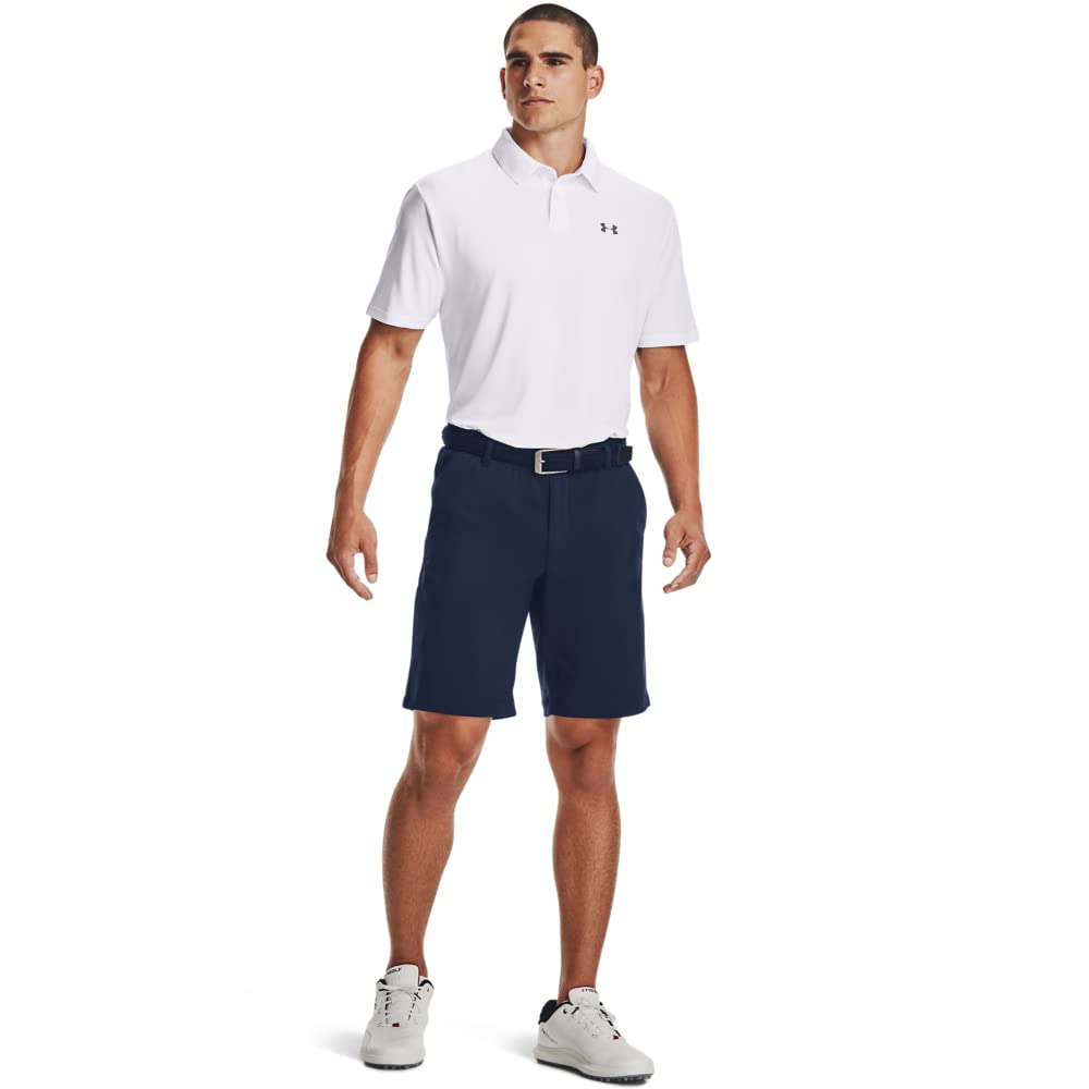 Under Armour Men's Performance 2.0 Golf Polo, White (100)/Black, X-Small