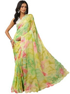 Libas Printed Chinon Saree For Women (92105P)