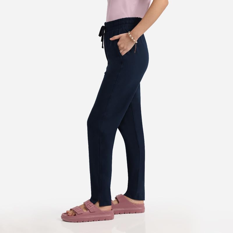 BlissClub Groove-in Cotton Joggers, Cotton Joggers, Side Pockets, Stretchy,Slits at Hem