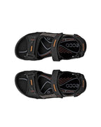 ECCO Men's Yucatan Sport Sandal, Black/Mole/Black Oil Nubuck, 13-13.5