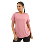 BlissClub CloudFlex Apple Hem Tee, Weightless Comfort All Day Long, Round Neck, Sleeveless Design, Feels Like Second Skin,Flatte