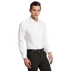 Turtle Men 100% Cotton White Plain Slim Fit Full Sleeve Formal Shirt