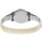 Timex Women's Easy Reader 25mm Watch - Two-Tone Case White Dial with Tapered Expansion Band