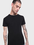 Bewakoof MenS Solid Regular Fit Half Sleeve Round Neck Cotton T-Shirt