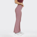BlissClub Womens The Ultimate High Rise Flare Pants Lite-Tall|Relaxed Fit High Waist|Ankle Length Pants with Back Pocket,Lavend