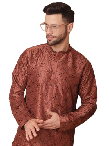 Jompers Mens Chikankari And Sequins Kurta