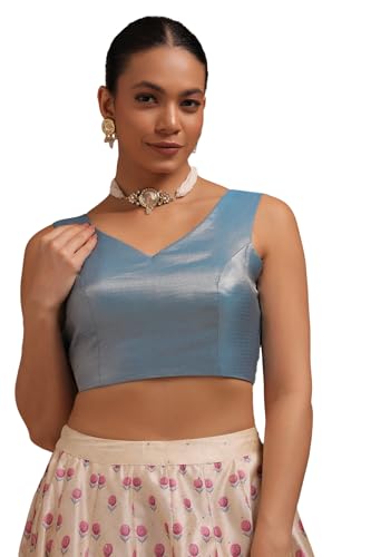 Soch Women Tussar Chevrons Sleeveless Regular Fit Blouse
